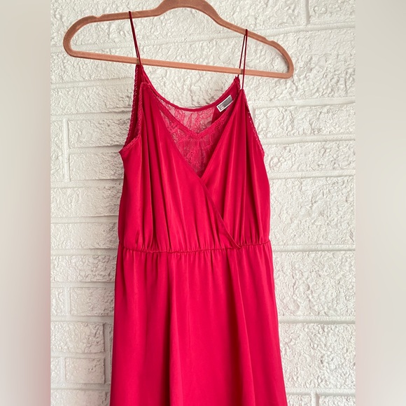 Vintage Red Silk Dress - Picture 2 of 9